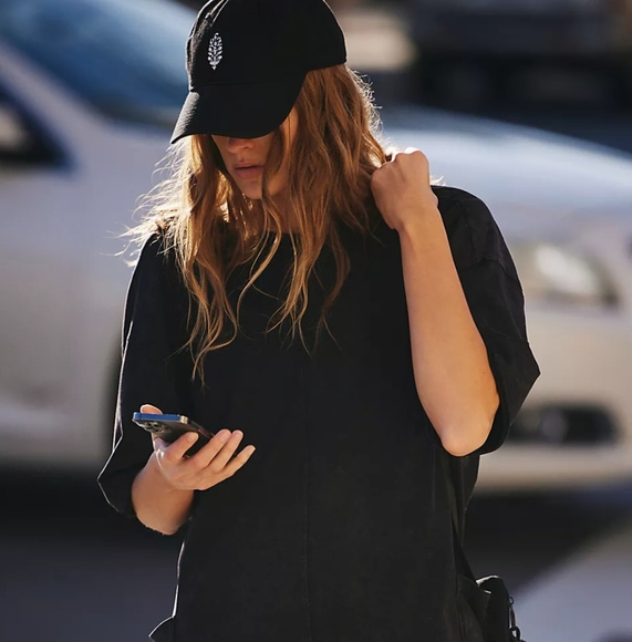 Free People Hot Shot Tee Romper  Black XS NWT - Picture 10 of 14